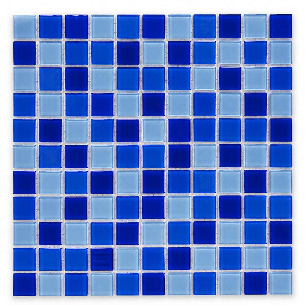Black Iridescent Glass Pool & Spa Mosaic Tile