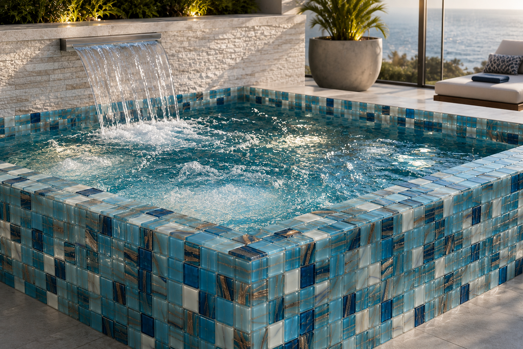 Glass Mosaic Blue Ocean Blend
