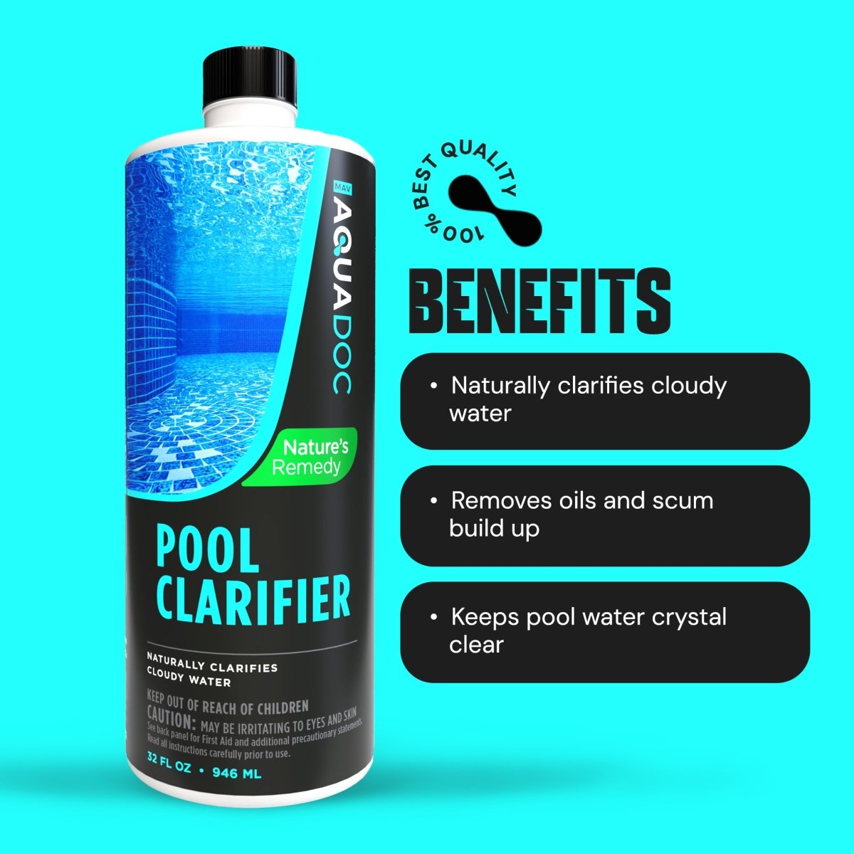 Natural Pool Clarifier-clear cloudy water