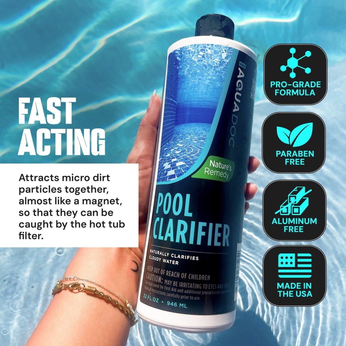 Natural Pool Clarifier-clear cloudy water