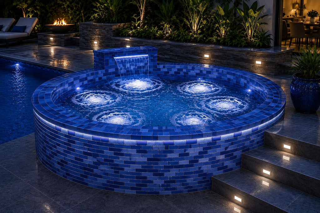 Alpha Cobalt 1X2 - Glass Tile.   Model -0030
