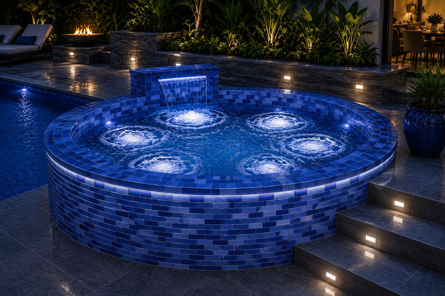 Alpha Cobalt 1X2 - Glass Tile.   Model -0030